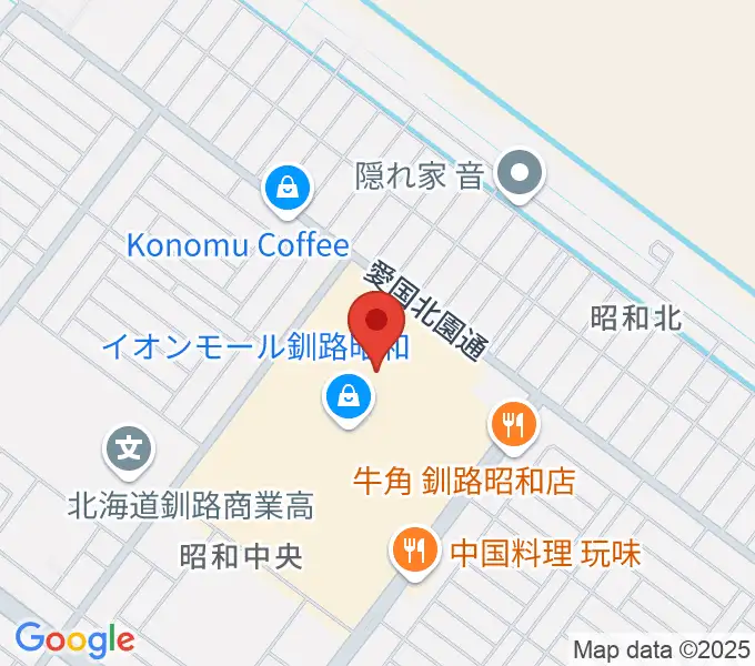 島村楽器 イオンモール釧路昭和店の地図