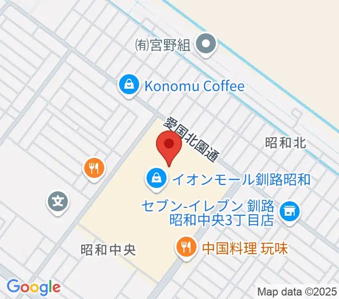 島村楽器 イオンモール釧路昭和店の地図