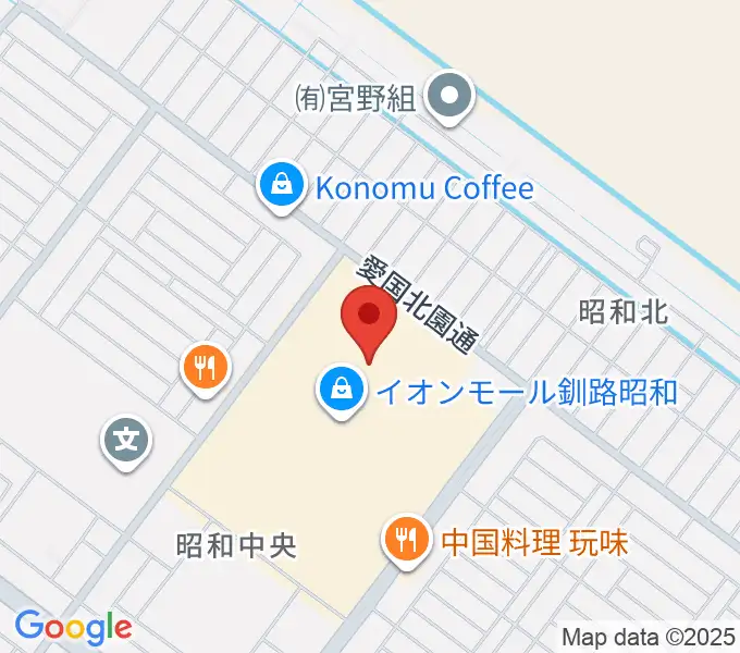 島村楽器 イオンモール釧路昭和店の地図