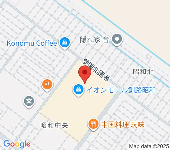 島村楽器 イオンモール釧路昭和店の地図