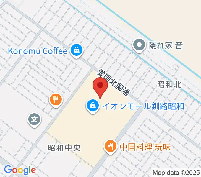 島村楽器 イオンモール釧路昭和店の地図
