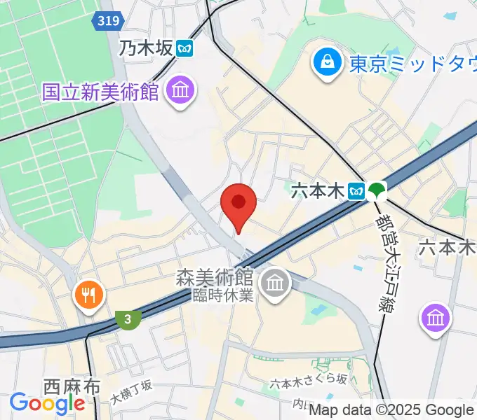 クロスコ六本木スタジオの地図