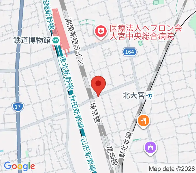 パンダスタジオさいたまの地図