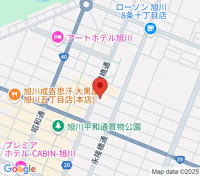 カワイ旭川ショップの地図