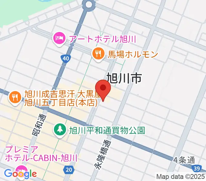 カワイ旭川ショップの地図