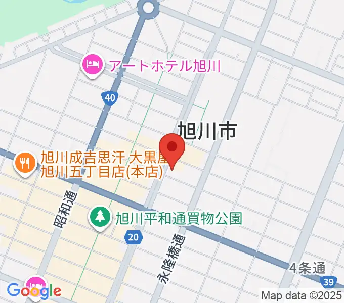 カワイ旭川ショップの地図