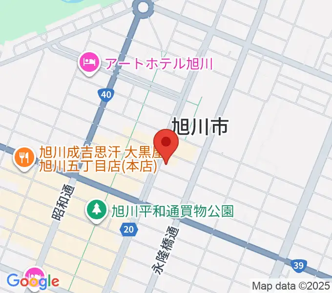カワイ旭川ショップの地図