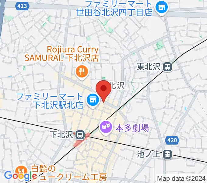 下北沢ラウンの地図