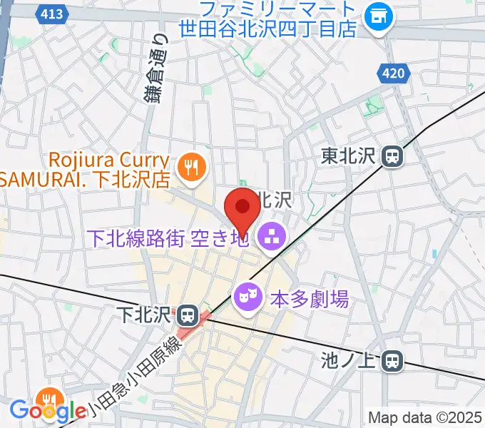 下北沢ラウンの地図