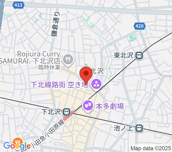 下北沢ラウンの地図