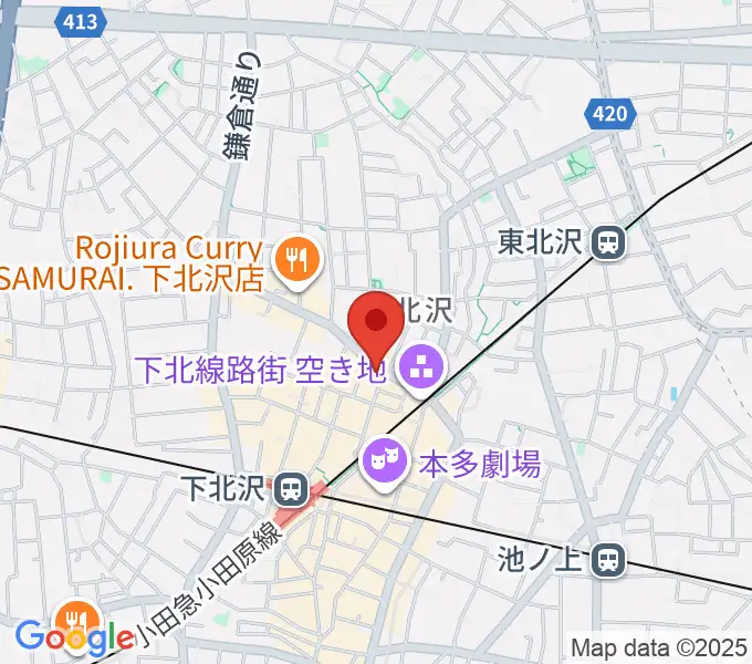 下北沢ラウンの地図