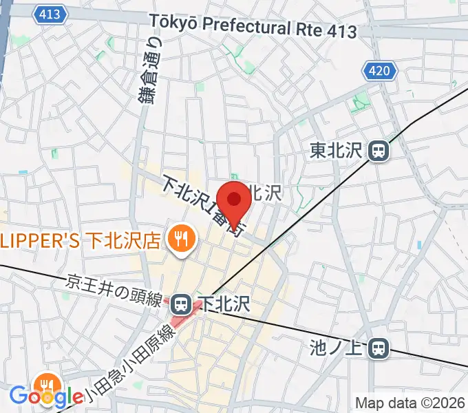 下北沢ラウンの地図