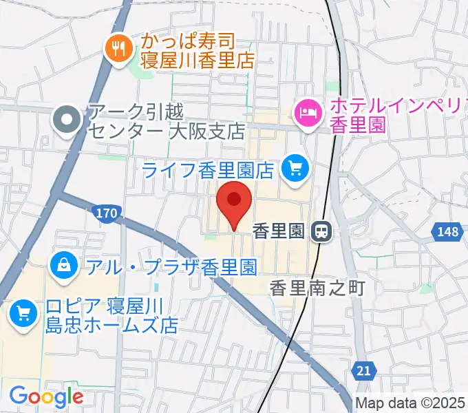 第一楽器 香里店の地図