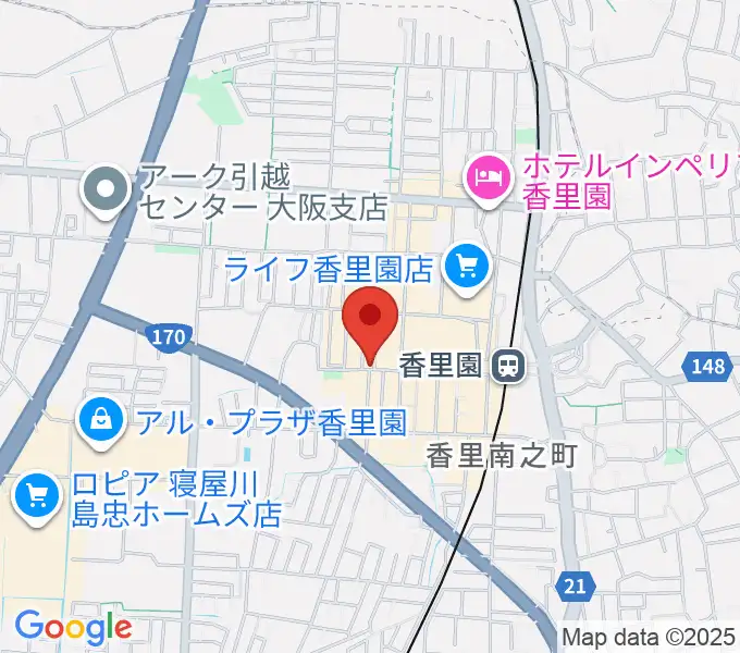 第一楽器 香里店の地図