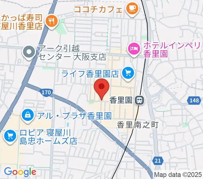 第一楽器 香里店の地図