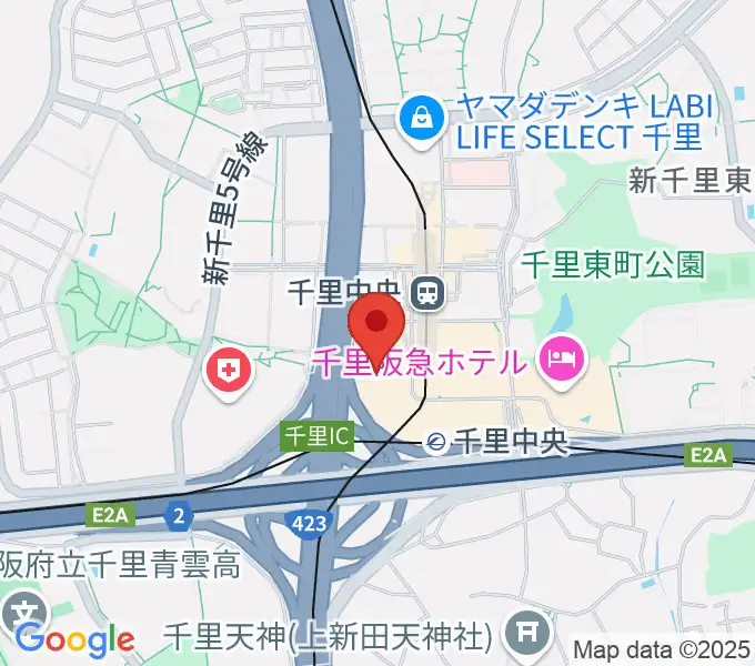 第一楽器 千里中央教室の地図