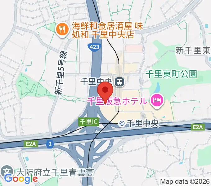 第一楽器 千里中央教室の地図