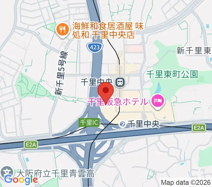 第一楽器 千里中央教室の地図