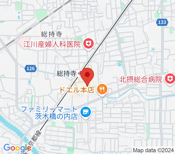 アマービレ楽器の地図