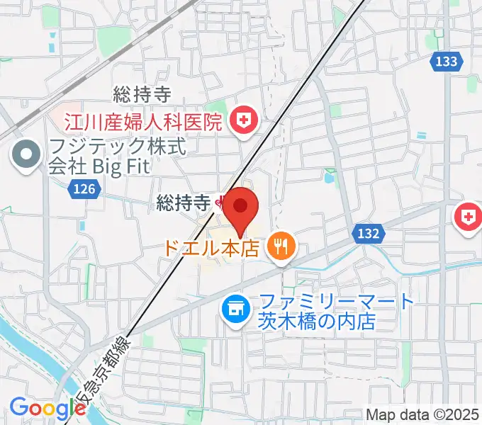 アマービレ楽器の地図