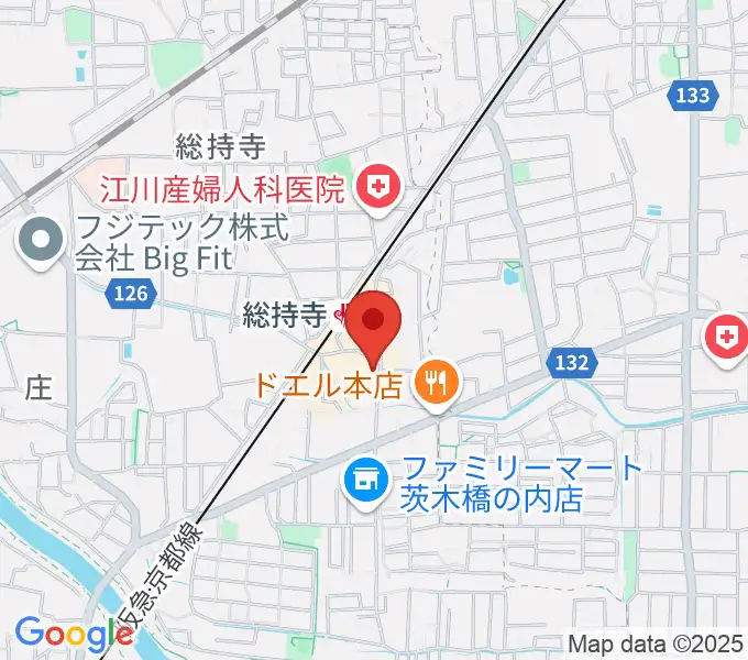 アマービレ楽器の地図