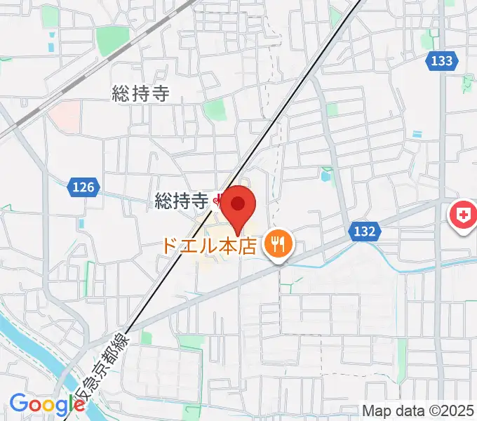 アマービレ楽器の地図