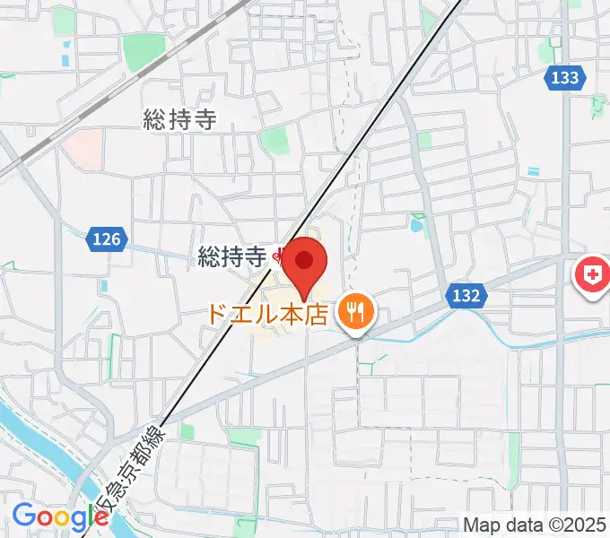 アマービレ楽器の地図