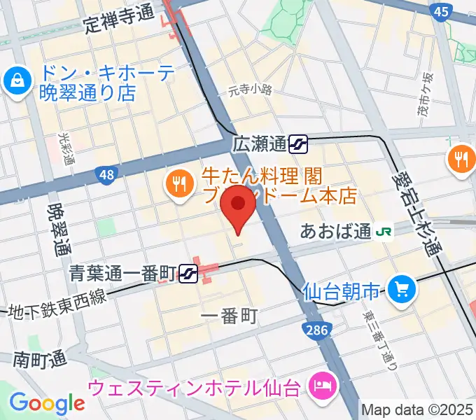 BIGBOSS仙台の地図