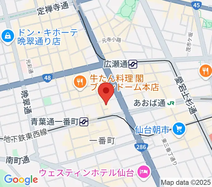 BIGBOSS仙台の地図