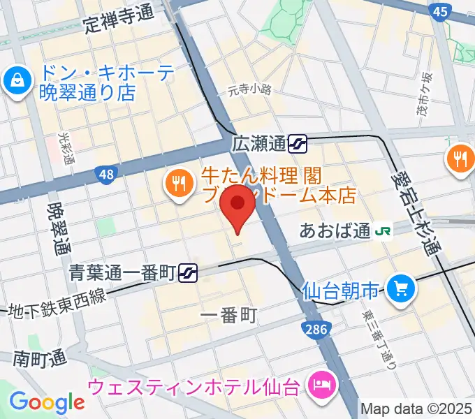 BIGBOSS仙台の地図