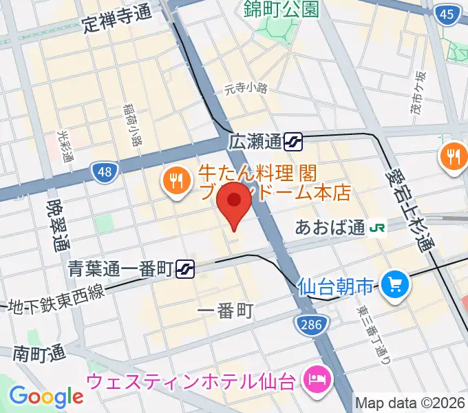 BIGBOSS仙台の地図