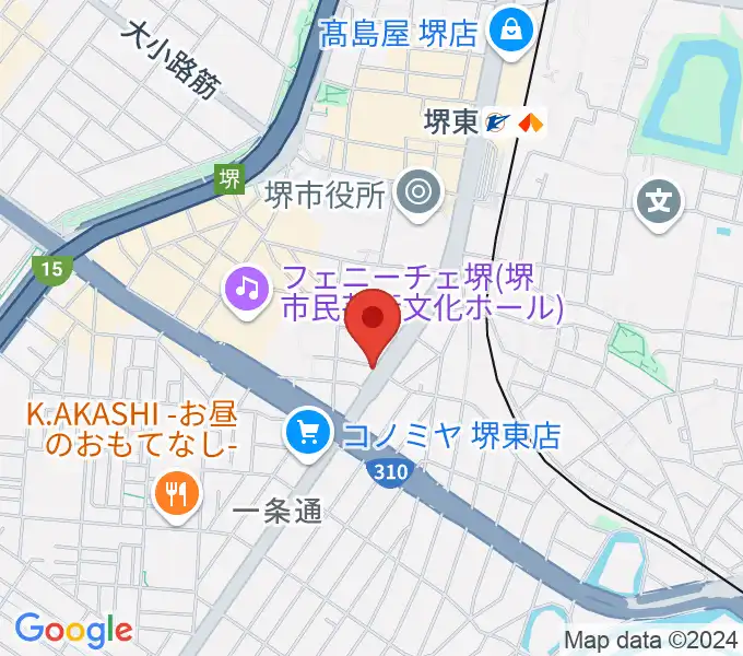 カルロスギターの地図