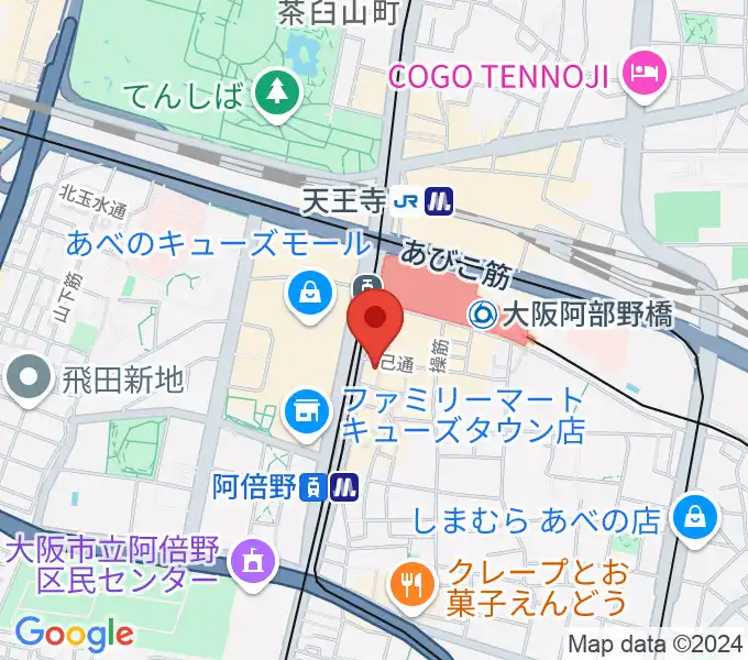 ワタナベ楽器店 音楽館の地図