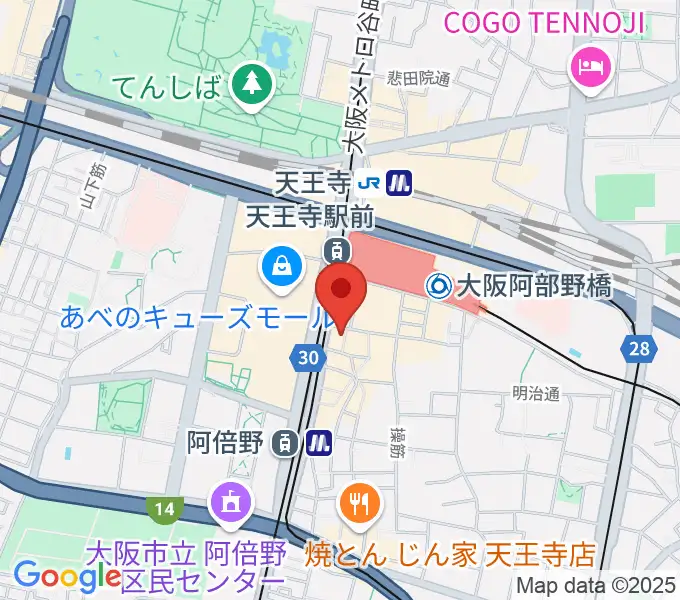 ワタナベ楽器店 音楽館の地図
