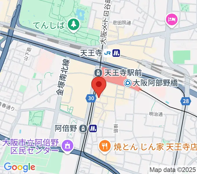 ワタナベ楽器店 音楽館の地図