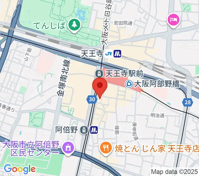 ワタナベ楽器店 音楽館の地図