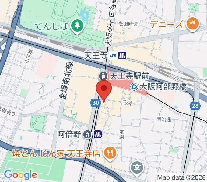 ワタナベ楽器店 音楽館の地図
