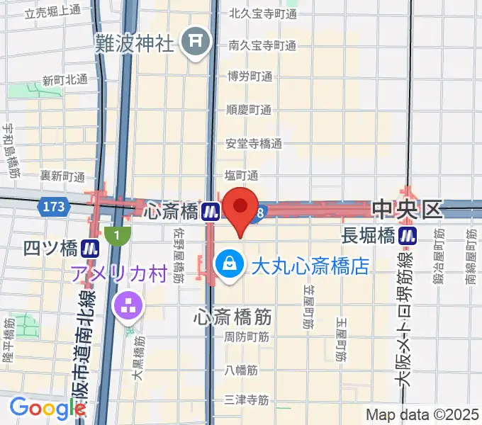 三木楽器 心斎橋店の地図
