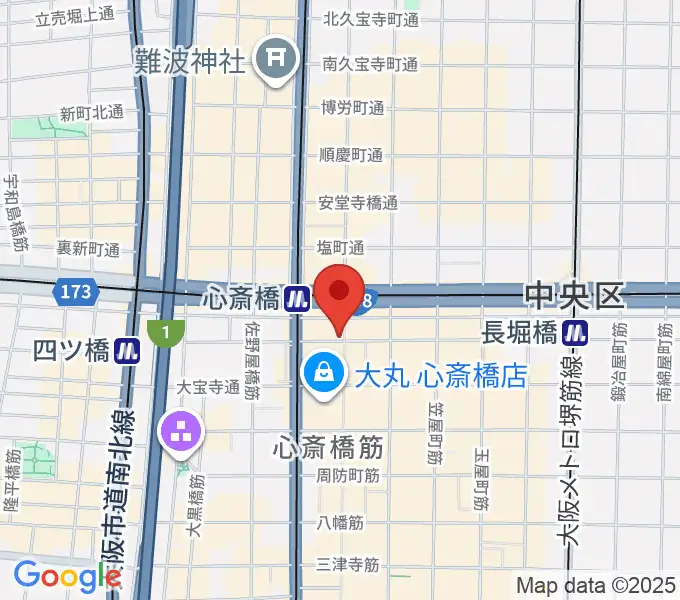 三木楽器 心斎橋店の地図