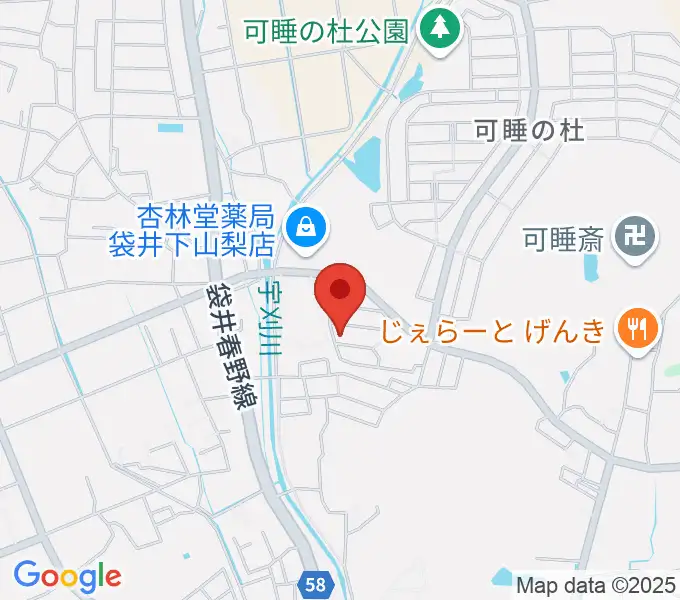 くれないピアノ教室の地図