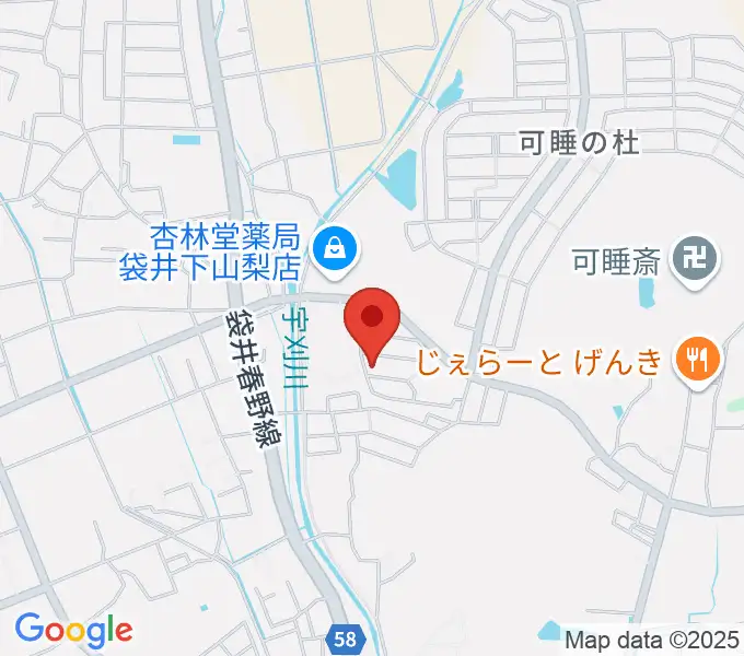 くれないピアノ教室の地図