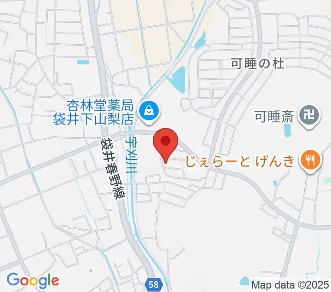 くれないピアノ教室の地図