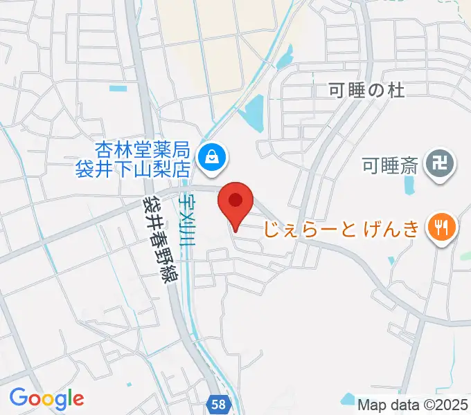 くれないピアノ教室の地図