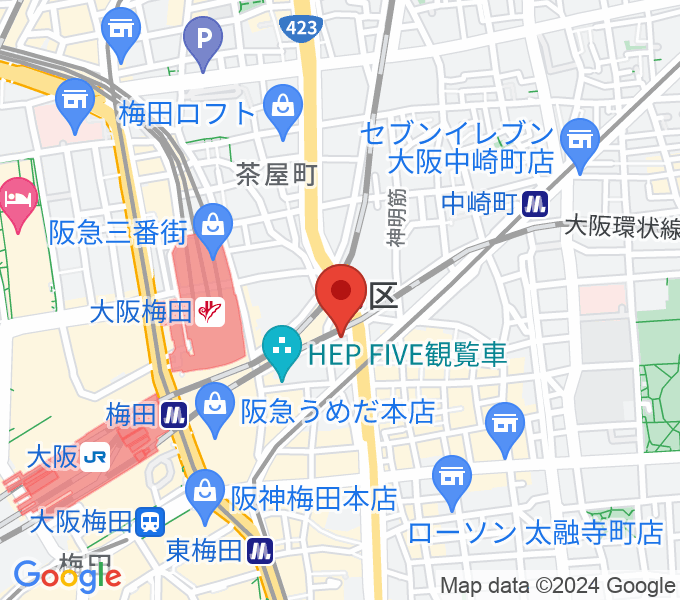 三木楽器梅田店の場所