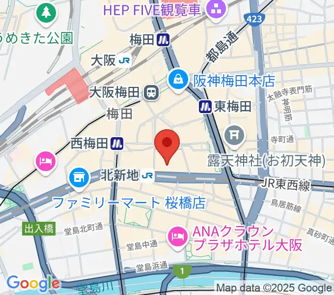 三木楽器ドラムセンターの地図