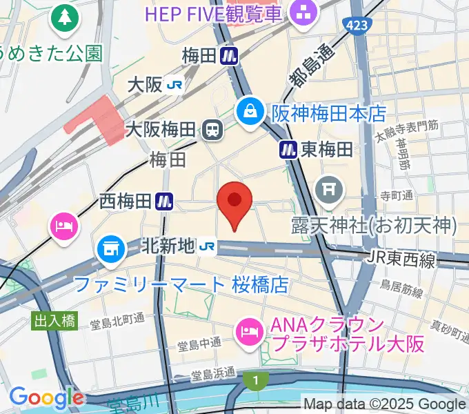 三木楽器ドラムセンターの地図