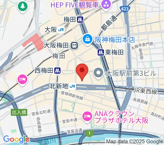 三木楽器ドラムセンターの地図