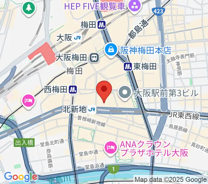 三木楽器ドラムセンターの地図