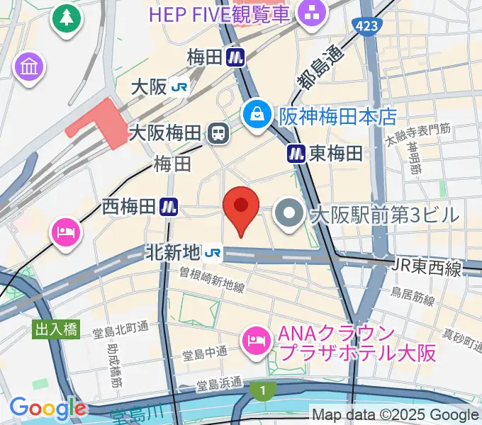三木楽器ドラムセンターの地図