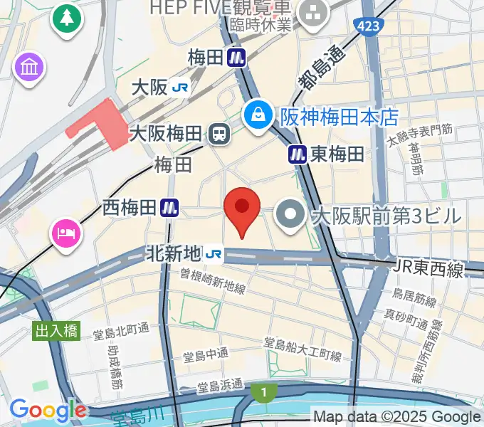 三木楽器ドラムセンターの地図